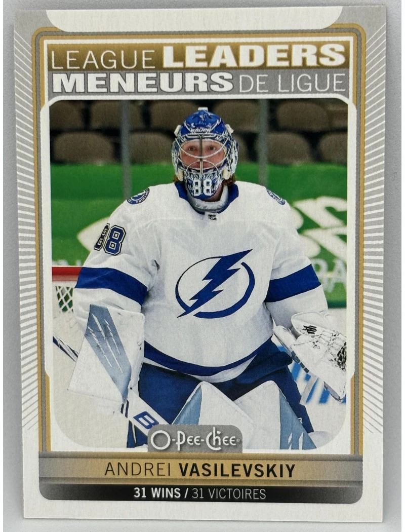 21-22 UD O-Pee-Chee ANDREI VASILEVSKIY League Leaders #589