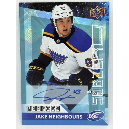 21-22 UD Ice JACK NEIGHBOURS Subzero Rookie Auto #SZ-54