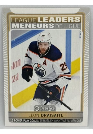 21-22 UD O-Pee-Chee LEON DRAISAITL League Leaders #585