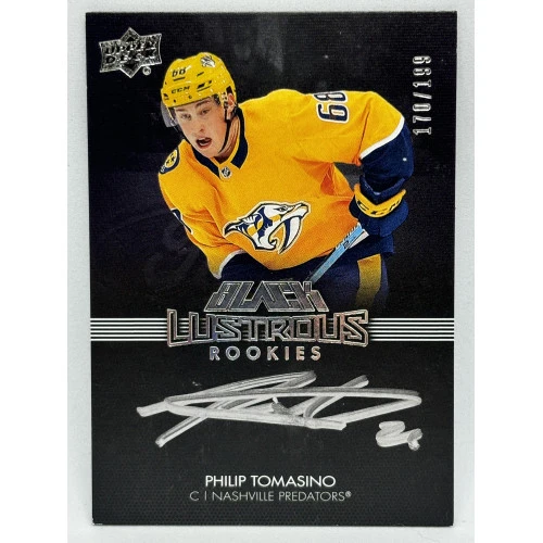 21-22 UD Black PHILIP TOMASINO Black Lustrous Rookies Auto /199