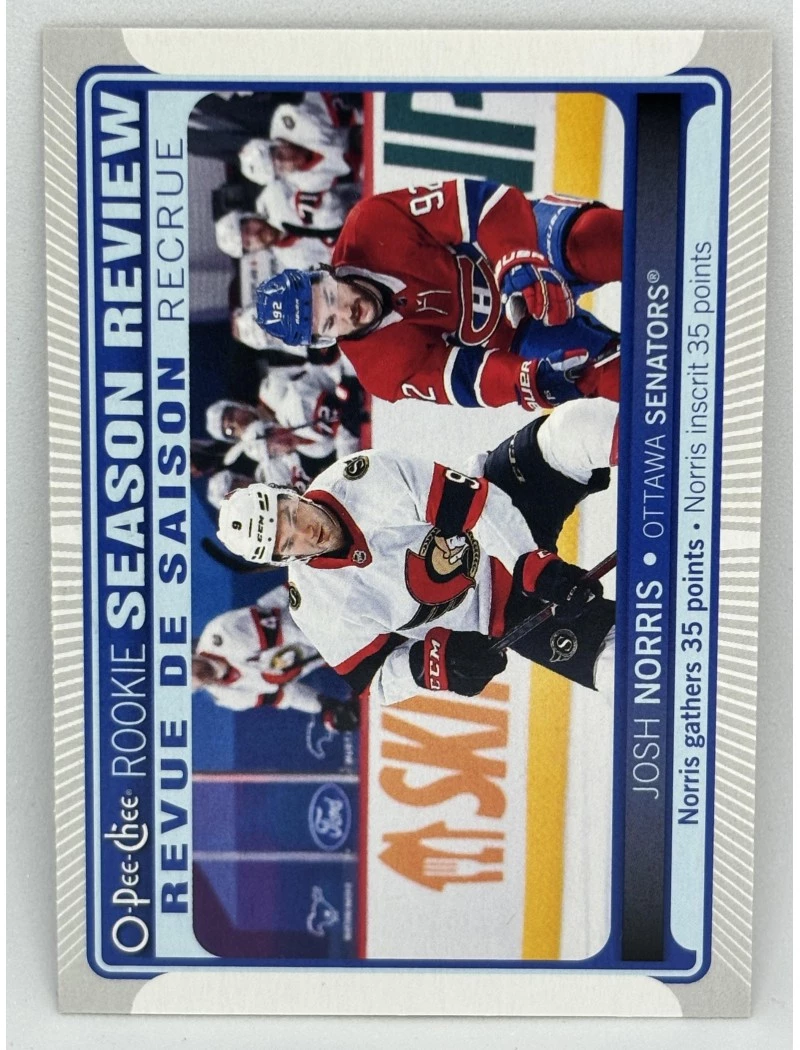 21-22 UD O-Pee-Chee JOSH NORRIS Rookie Season Review #546